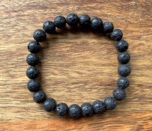 Black Lava Stone Bracelet - Essential Oil Diffusion
