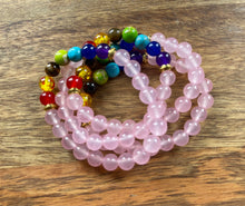 Rose Quartz + Chakra Healing Bracelet